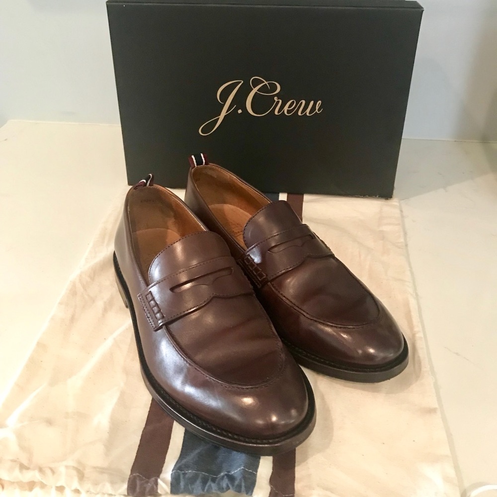 JCrew Oar Stripe Penny Loafers